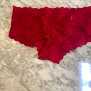 NWT Hanky Panky  Red Lace  Lingerie Shorts